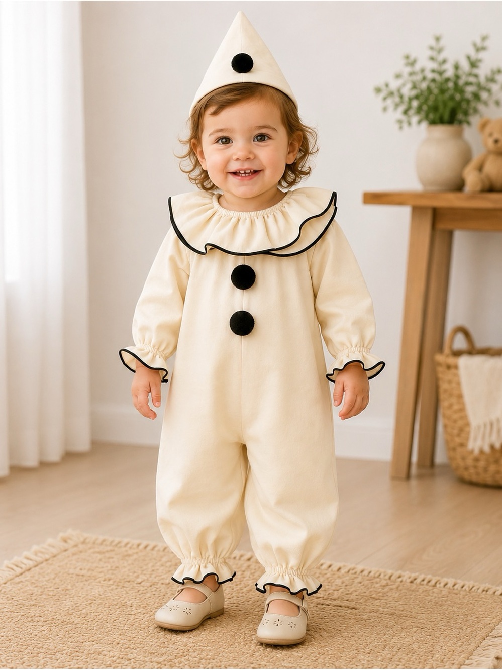 NWT Konges Sløjd Vintage Style Girls Clown Costume - Size 18-24 months